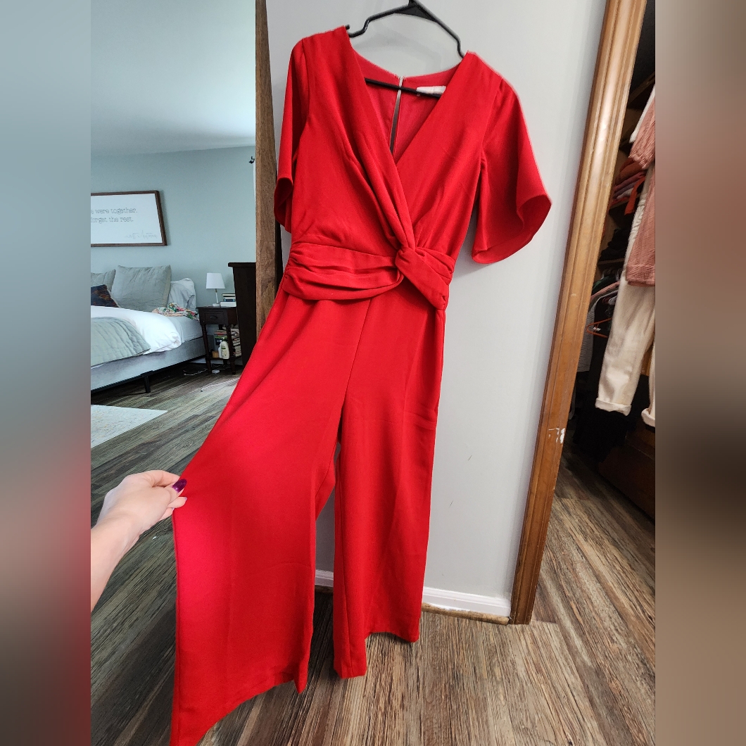 Anthropologie Harlyn, Red Jumpsuit, Xs